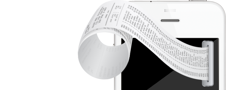 paragon przechowywany w aplikacji